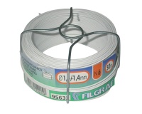 Fil attache - plastifié blanc - 6 mm - bobine 50 m