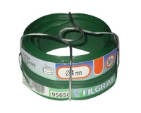 Fil attache plastifié vert - 50 m - D: 4 mm