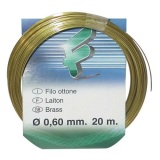 Fil de laiton compté - ép.0.6 mm - L : 20 m - couronne