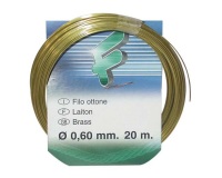 Fil de laiton compté - ép.0.6 mm - L : 20 m - couronne