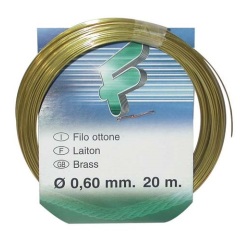 Fil de laiton compté - ép.0.6 mm - L : 20 m - couronne