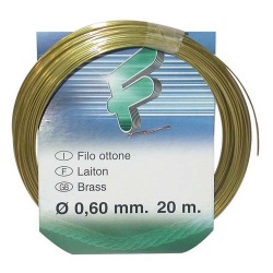 Fil de laiton compté - ép.0.6 mm - L : 20 m - couronne