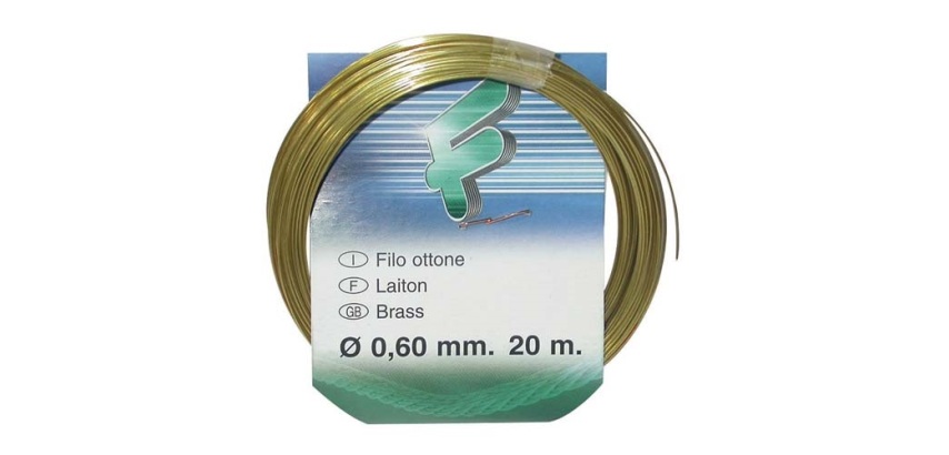 Fil de laiton compté - ép.0.6 mm - L : 20 m - couronne
