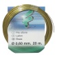 Fil de laiton compté - ép.0.6 mm - L : 20 m - couronne