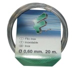 Fil d'acier inoxydable AISI 304 - ép.0.6 mm - L : 20 m - couronne