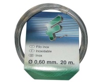 Fil d'acier inoxydable AISI 304 - ép.0.6 mm - L : 20 m - couronne