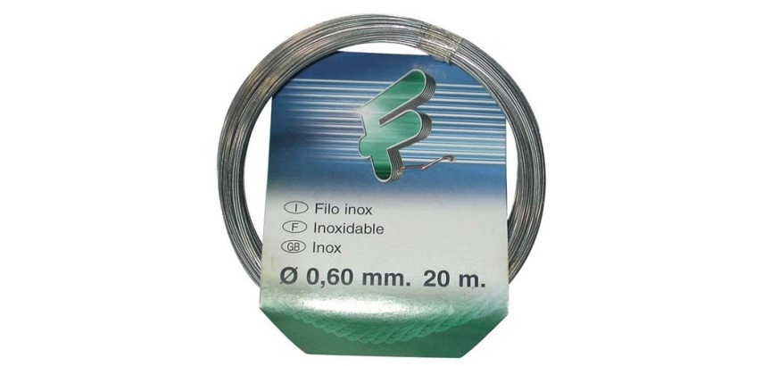 Fil d'acier inoxydable AISI 304 - ép.0.6 mm - L : 20 m - couronne