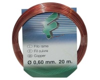 Fil de cuivre souple - ép.0.6 mm - L : 20 m - couronne