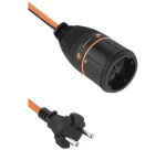 Prolongateur jardin 16A  Electralock 20 m 2x1.5 mm² orange /noir