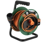 Enrouleur jardin 16A 250V - Electralock - L : 20 m - 2x1.5mm²  - orange /no