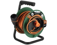 Enrouleur de jardin orange/noir 2 x 1.5mm² 20 m