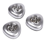 Veilleuse LED - lot de 3 - argenté