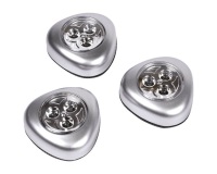 Veilleuse LED - lot de 3 - argenté