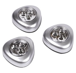Veilleuse LED - lot de 3 - argenté