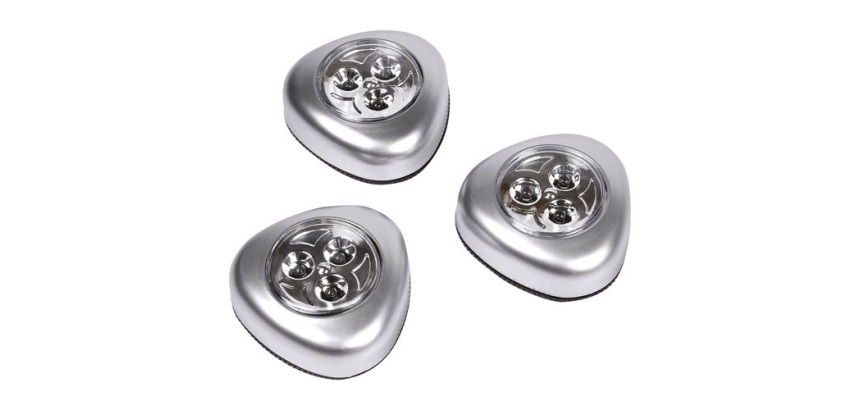 Veilleuse LED - lot de 3 - argenté