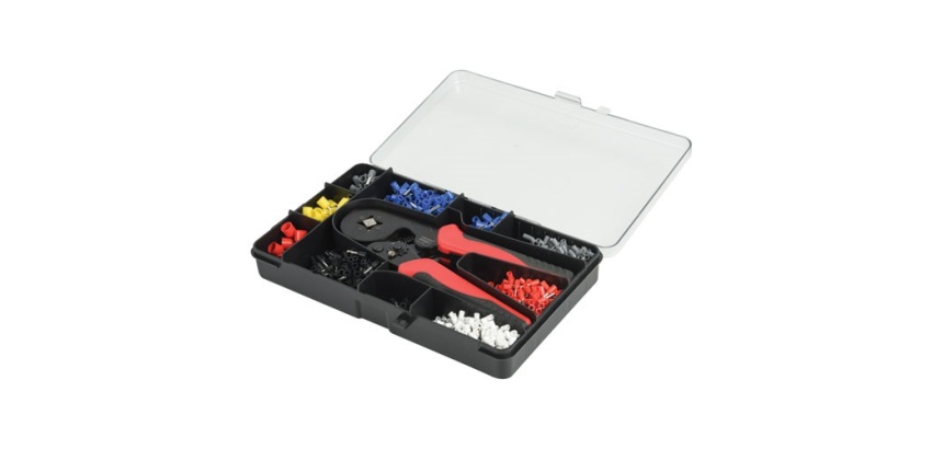 Kit de pince à sertir - avec 1200 cosses cylindriques pré-isolées