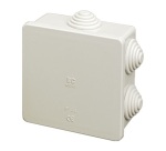 Boîte de dérivation - carré - 80x80 mm - P40 mm - blanc