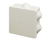 Boîte de dérivation - carré - 80x80 mm - P40 mm - blanc