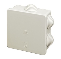 Boîte de dérivation - carré - 80x80 mm - P40 mm - blanc