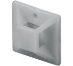 Embase autocollante - 30x30x8.7 mm - blanc