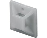 Embase autocollante - 30x30x8.7 mm - blanc