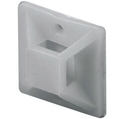 Embase autocollante - 30x30x8.7 mm - blanc