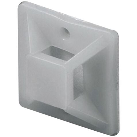 Embase autocollante - 30x30x8.7 mm - blanc