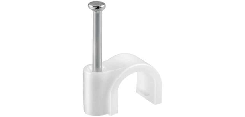 Attache câble - D.14 mm - lot de 40 - blanc