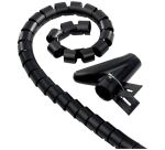 Gaine cache câble -  L : 1.8 m - noir