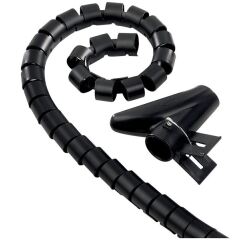 Gaine cache câble -  L : 1.8 m - noir