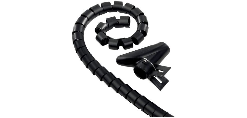 Gaine cache câble -  L : 1.8 m - noir