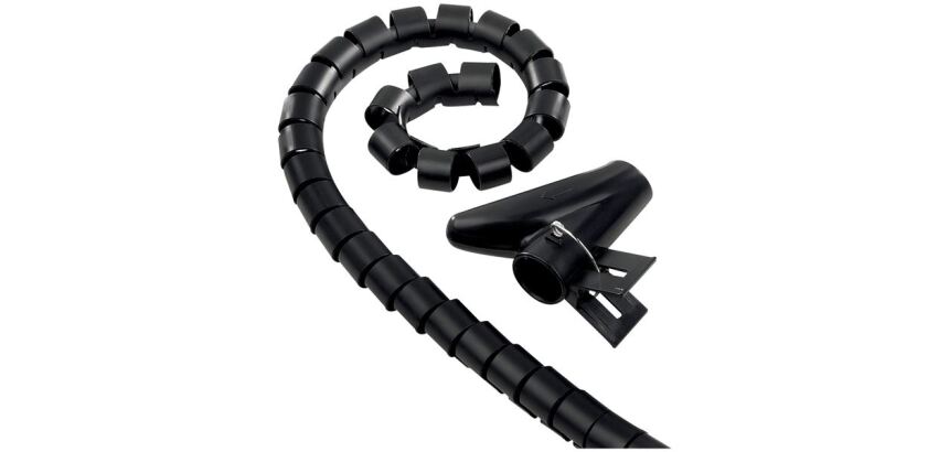 Gaine cache câble -  L : 1.8 m - noir