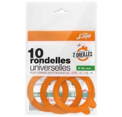 Sachet 10 rondelles universelles 2 oreilles 85 mm - Super