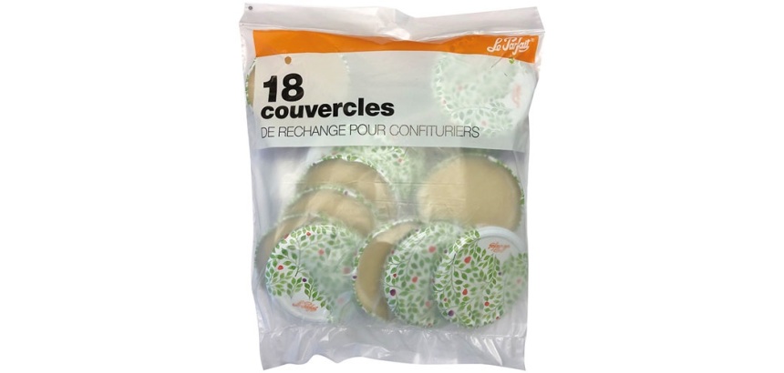 Lot de 18 couvercles pour confituriers