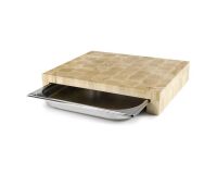 Planche à découper 41.5 x 34 x 7 cm avec bac inox