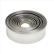 Emporte-pièces rond en inox - Lot de 9