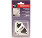 Pince nappe - plastique - blanc - lot de 4