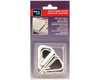 Pince nappe - plastique - blanc - lot de 4