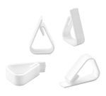 Pince nappe - plastique - blanc - lot de 4