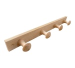 Porte-manteau - en bois - pin naturel - 4 têtes