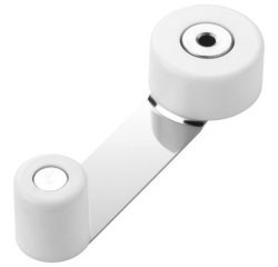 Butée de porte / arrêt tournant - fer - blanc - 101 x 34 x 24 mm