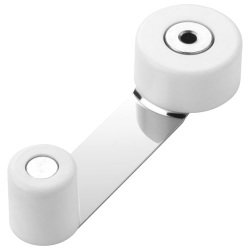 Butée de porte / arrêt tournant - fer - blanc - 101 x 34 x 24 mm