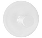 Crochet adhésif - rond - blanc - 38 x 22 mm -lot de 2