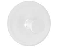 Crochet adhésif - rond - blanc - 38 x 22 mm -lot de 2