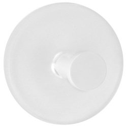 Crochet adhésif - rond - blanc - 38 x 22 mm -lot de 2