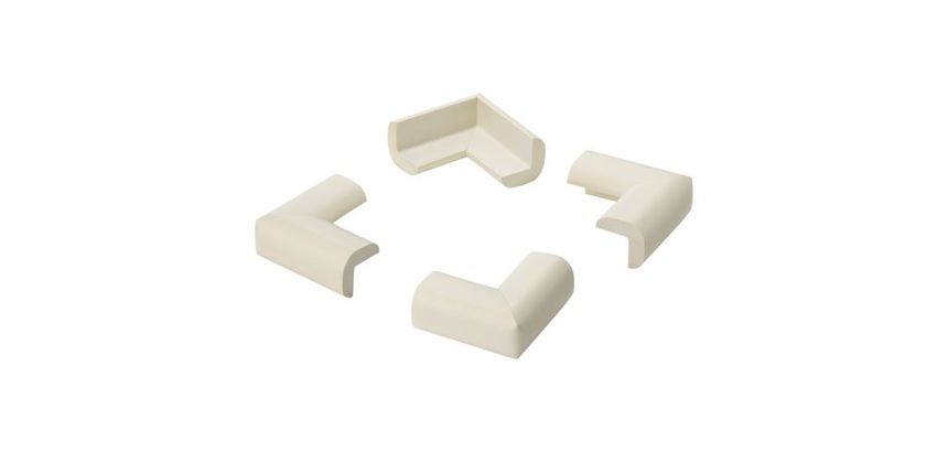 Protection de coin - mousse souple - adhésive - 24 x 52 x 52 mm - blanc - l