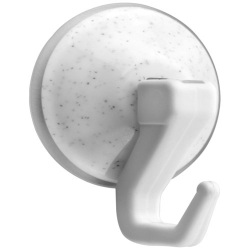 Crochet à ventouse articulé - blanc - 42 mm - lot de 2
