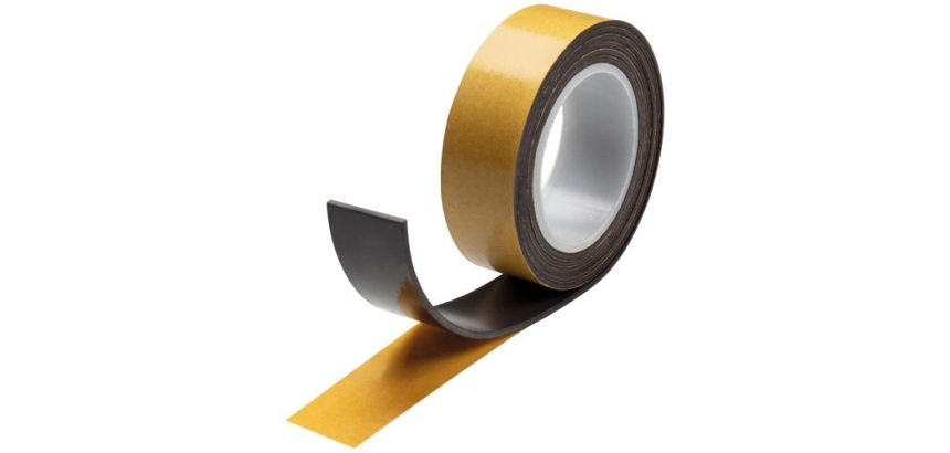 Bande magnétique adhésive - noir - 19mm x 1m