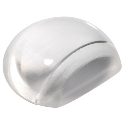 Butée de porte adhésive flexible - semi-sphere - 5 x 4,3 cm - transparent