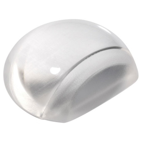 Butée de porte adhésive flexible - semi-sphere - 5 x 4,3 cm - transparent